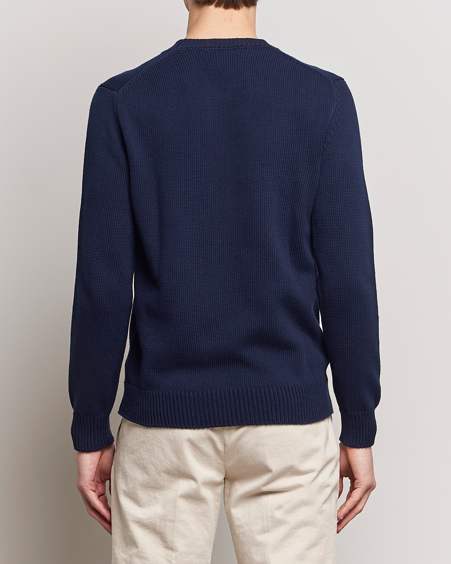 Herren | Pullover | Zanone | Soft Cotton Crewneck Sweater Navy