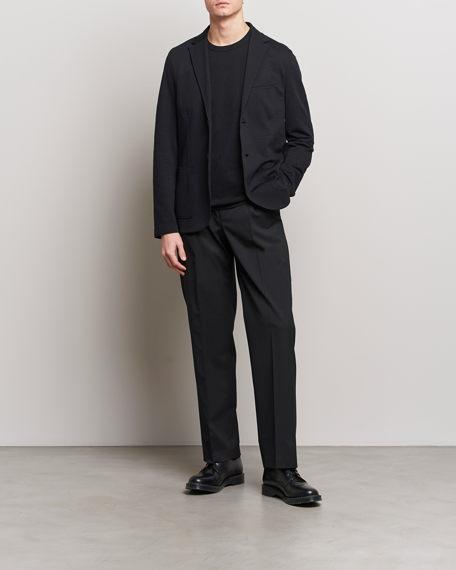 Herren | Sakkos | Harris Wharf London | Coolmax Seersucker Blazer Black