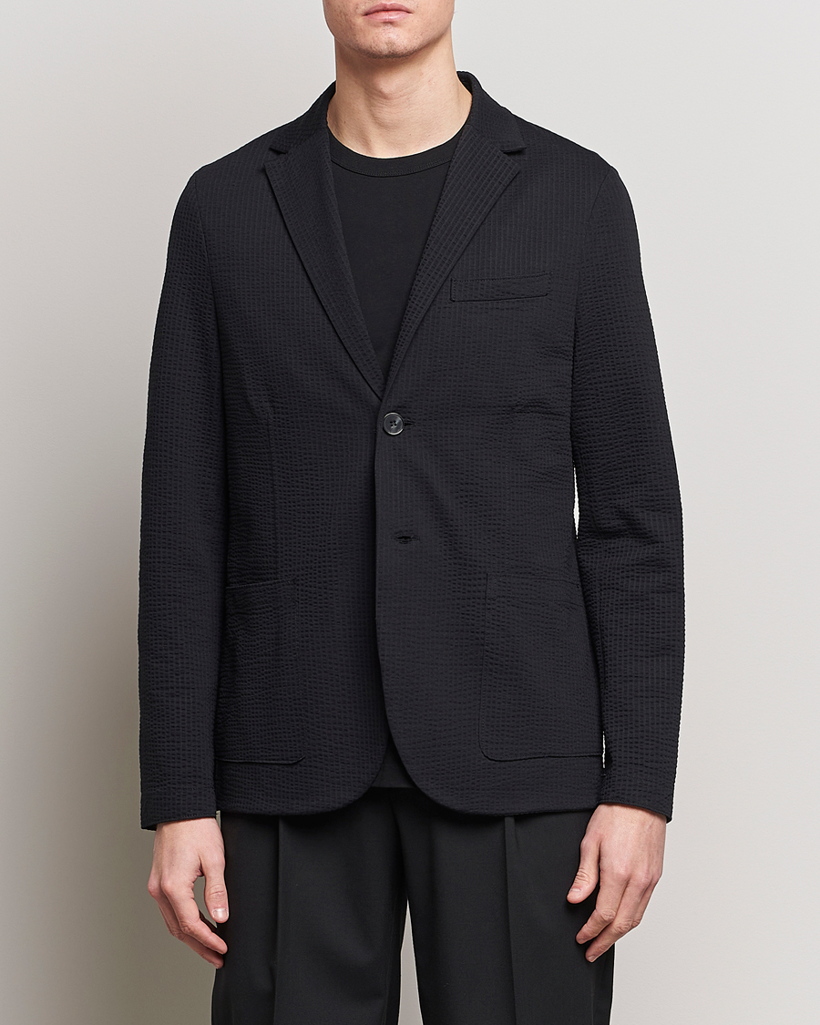 Herren | Kleidung | Harris Wharf London | Coolmax Seersucker Blazer Black