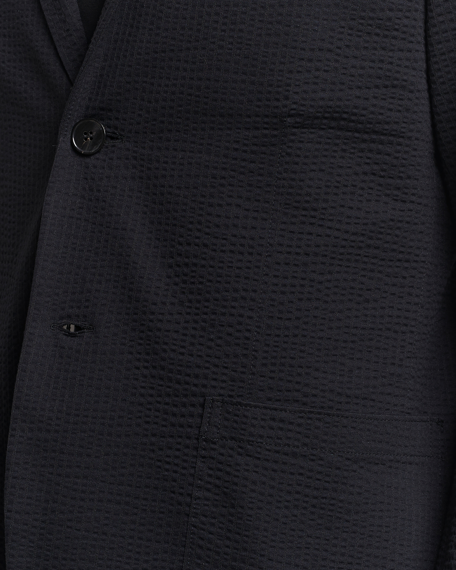 Herren | Sakkos | Harris Wharf London | Coolmax Seersucker Blazer Black