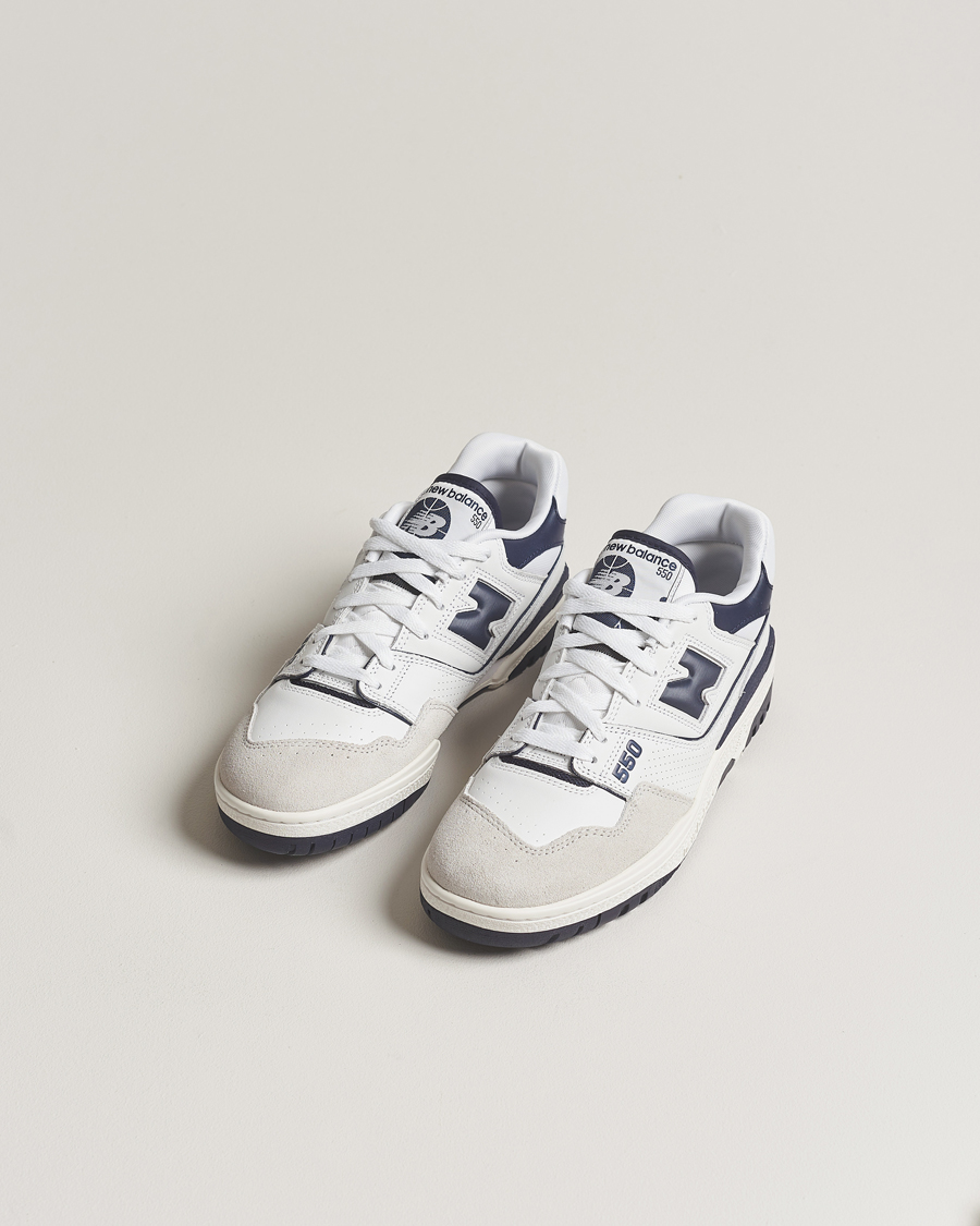 Herren | New Balance 550 Sneakers White/Navy | New Balance | 550 Sneakers White/Navy