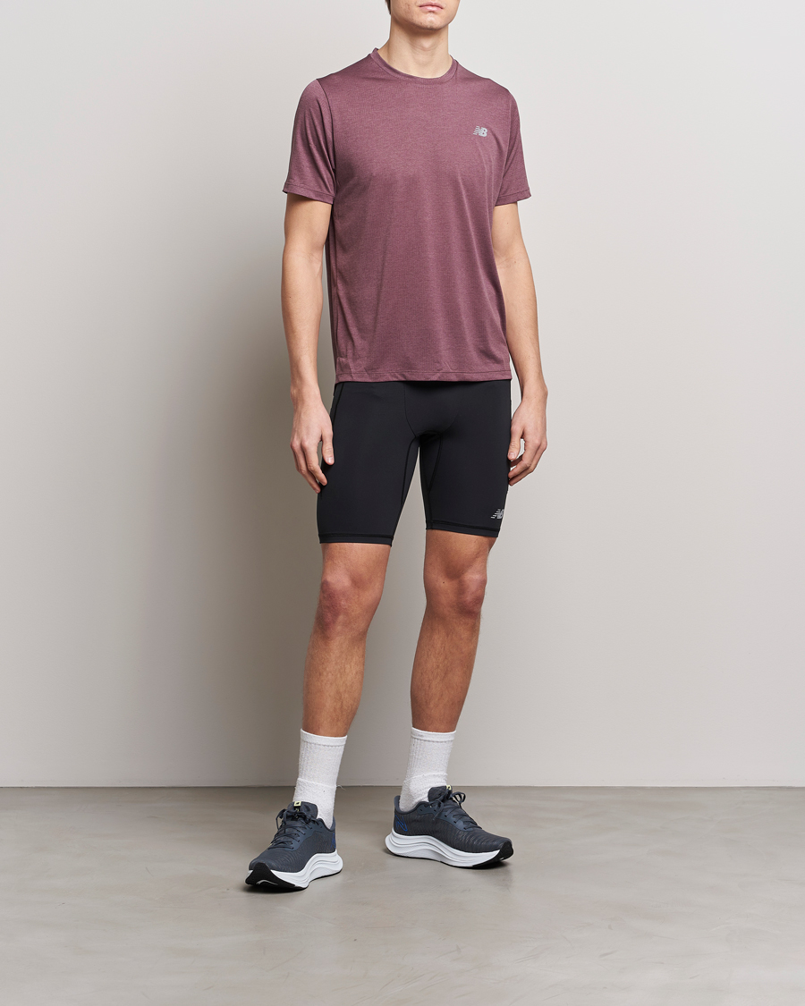 Herren | T-Shirts | New Balance Running | Athletics Run T-Shirt Licorice Heather
