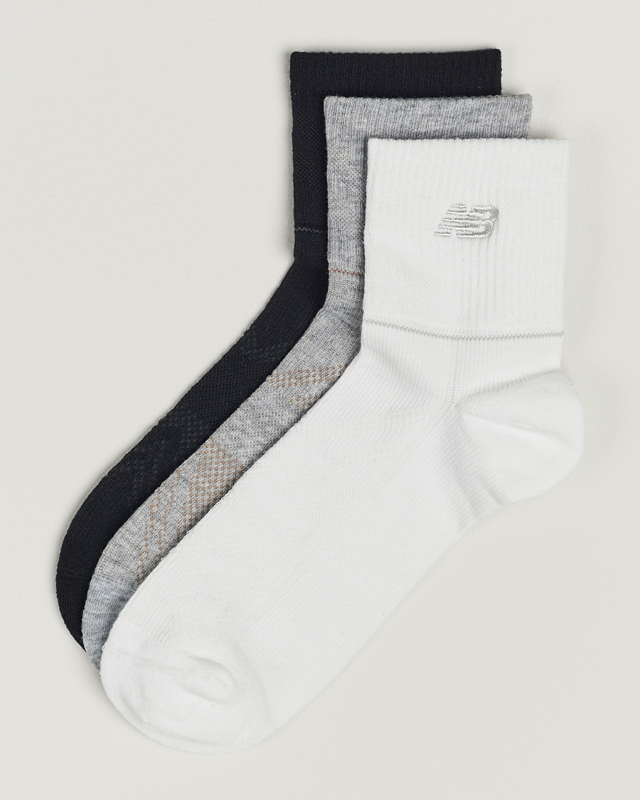 Herren | Unterwäsche | New Balance Running | 3-Pack Ankle Running Socks White/Grey/Black