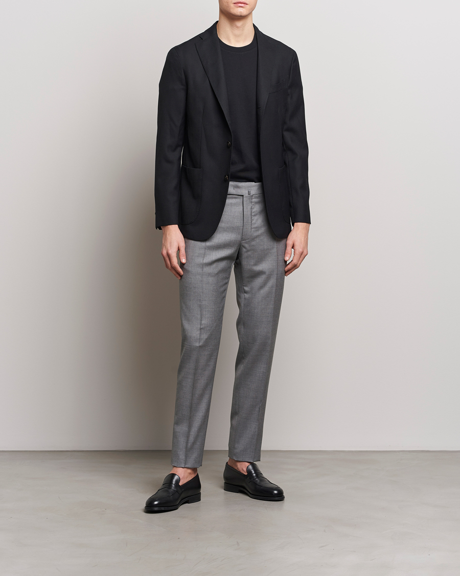 Herren | Hosen | Incotex | Slim Fit Tropical Wool Trousers Light Grey