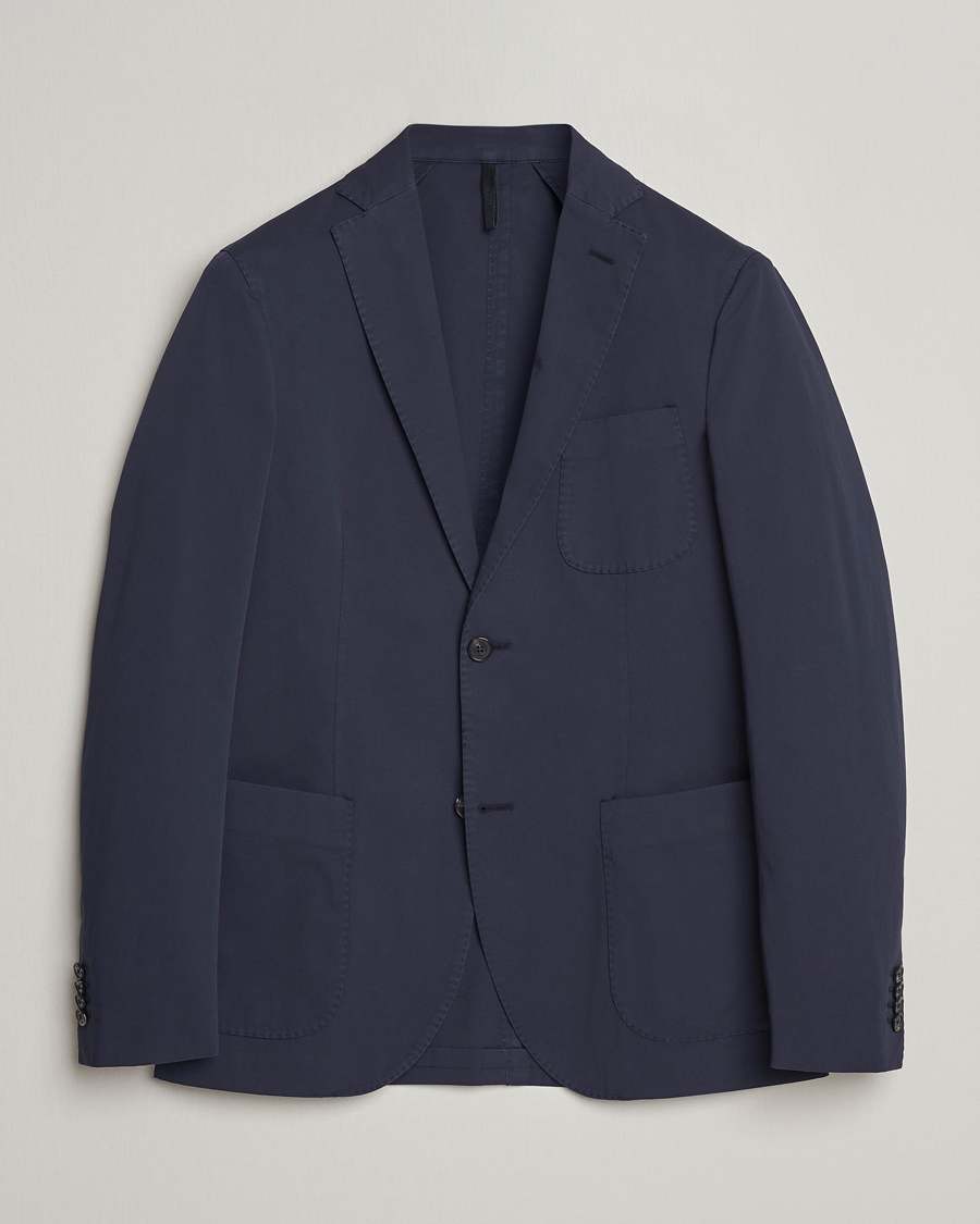 Herren | Sakkos | Incotex | Unconstructed Comfort Cotton Blazer Navy