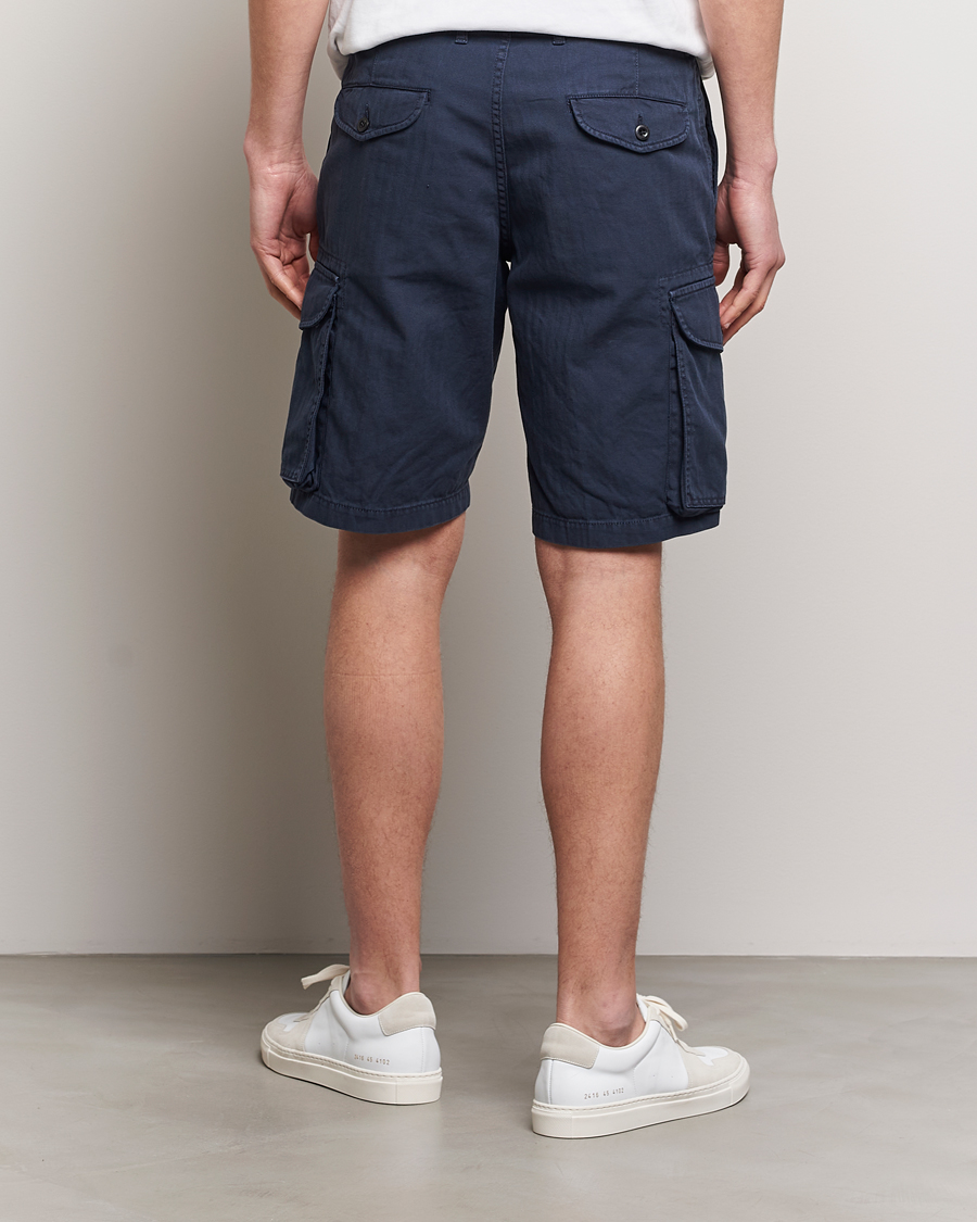 Herren | Shorts | Incotex | Cotton Cargo Shorts Navy