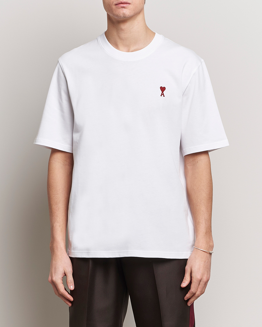 Herren | Weiße T-Shirts | AMI | Heart Logo T-Shirt White