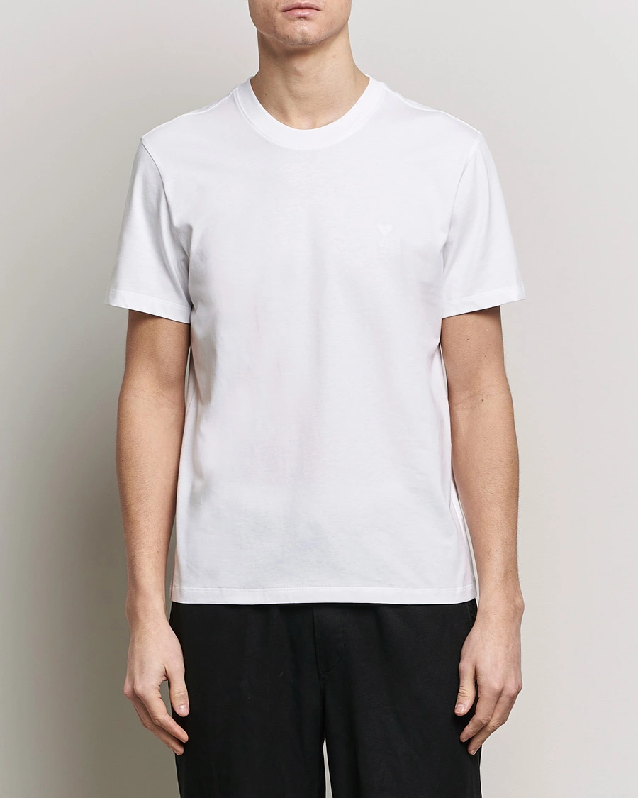 Herren | Weiße T-Shirts | AMI | Tonal Heart Logo T-Shirt White