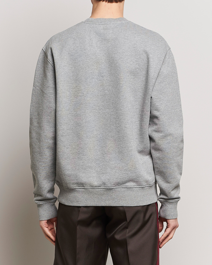 Herren | Pullover | AMI | Tonal Heart Logo Sweatshirt Heather Grey