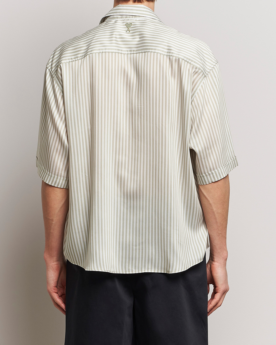 Herren | Hemden | AMI | Boxy Fit Striped Short Sleeve Shirt Chalk/Sage