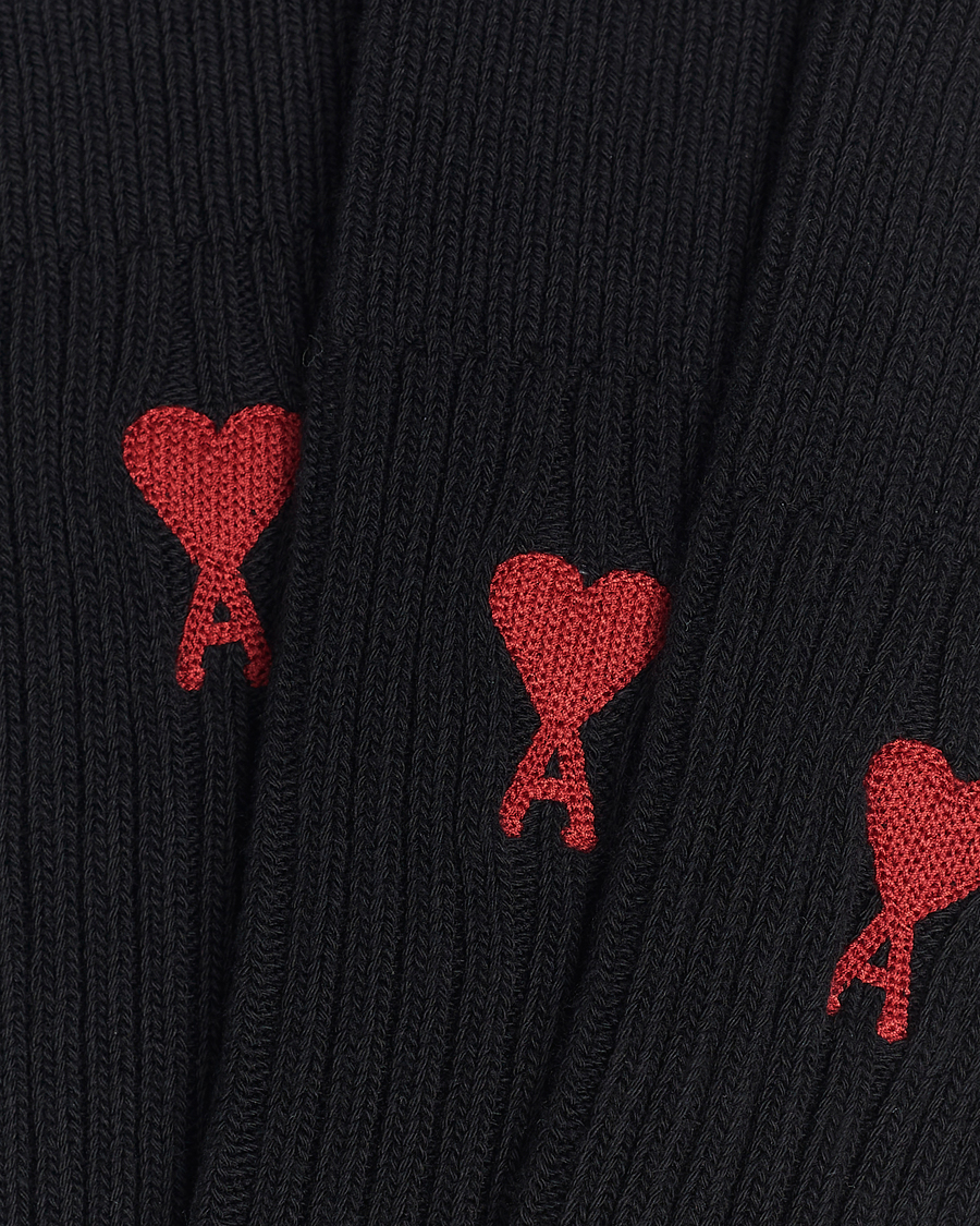 Herren | Unterwäsche | AMI | 3-Pack Heart Socks Black