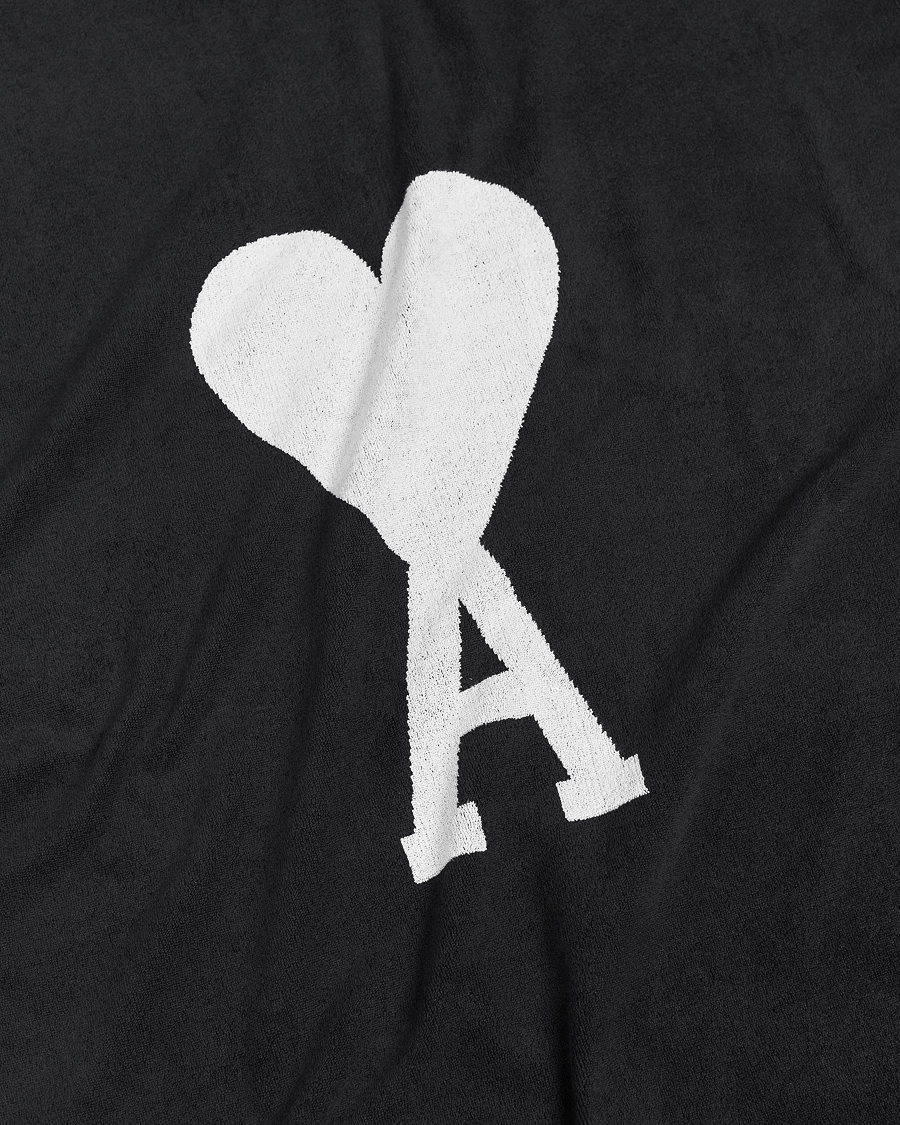 Herren | Treue-Rabatt für Stammkunden | AMI | Heart Logo Beach Towel Black/White