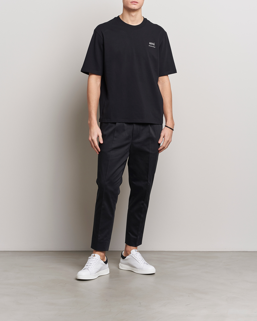 Herren | Hosen | AMI | Cotton Drawstring Trousers Black