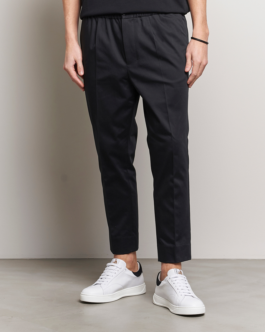 Herren | Kleidung | AMI | Cotton Drawstring Trousers Black