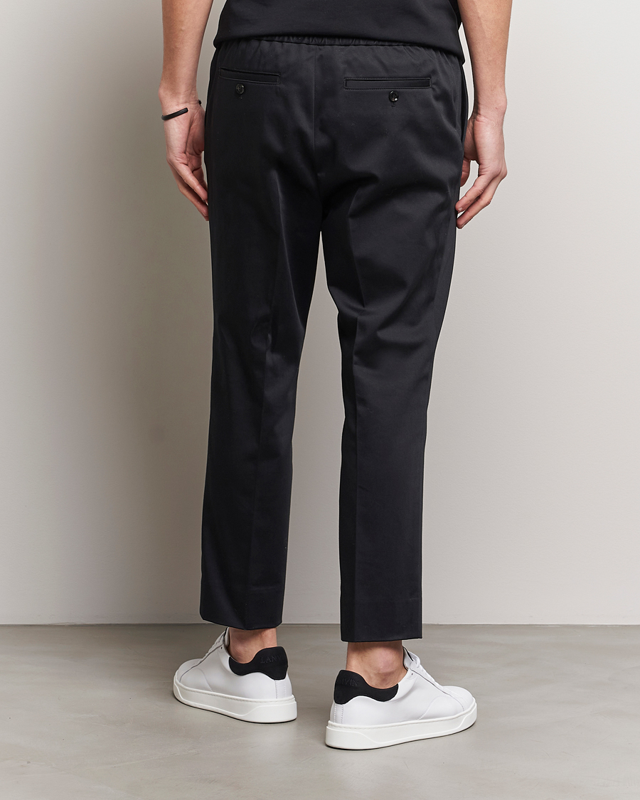 Herren | Hosen | AMI | Cotton Drawstring Trousers Black