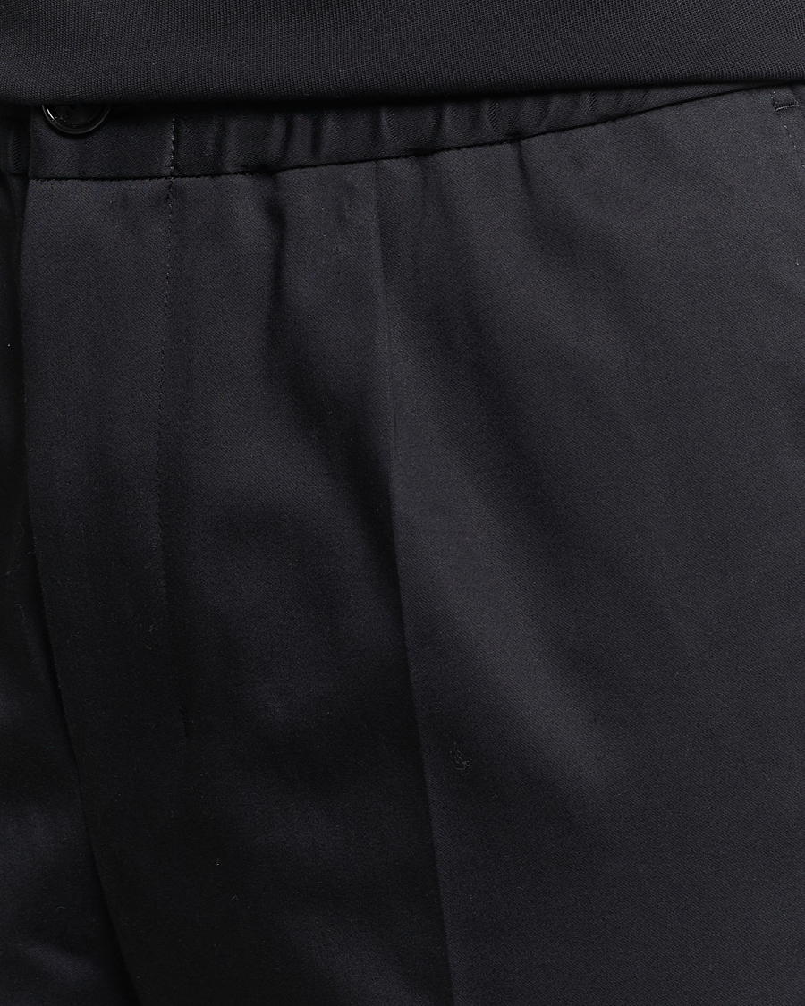 Herren | Hosen | AMI | Cotton Drawstring Trousers Black
