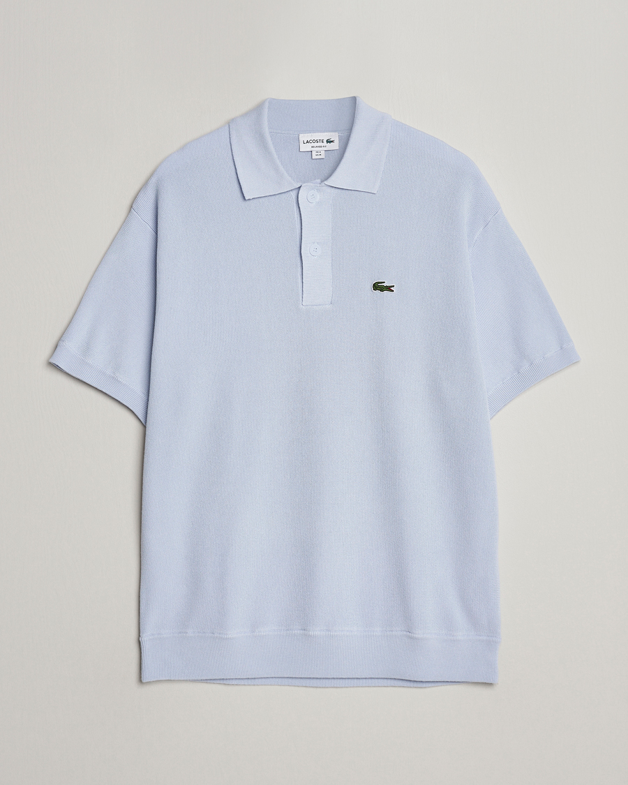 Herren | Poloshirts | Lacoste | Relaxed Fit Moss Stitched Knitted Polo Phoenix Blue