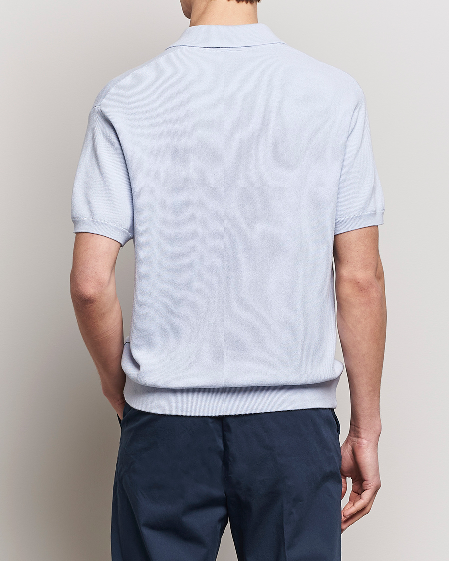 Herren | Poloshirts | Lacoste | Relaxed Fit Moss Stitched Knitted Polo Phoenix Blue