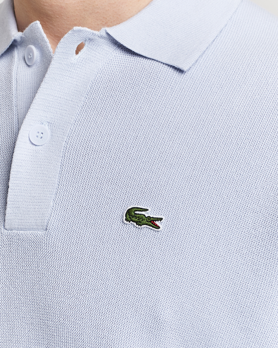 Herren | Poloshirts | Lacoste | Relaxed Fit Moss Stitched Knitted Polo Phoenix Blue