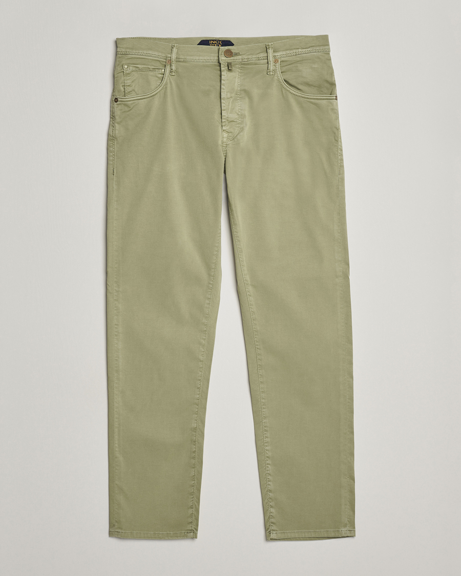 Herren | Hosen | Incotex | 5-Pocket Cotton/Stretch Pants Sage