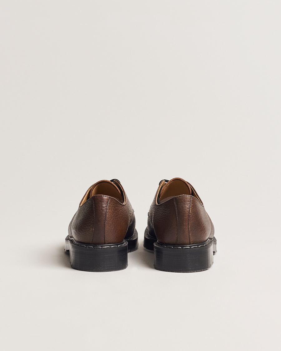 Herren | Handgefertigte Schuhe | Solovair | 3 Eye Gibson Shoe Brown Grain