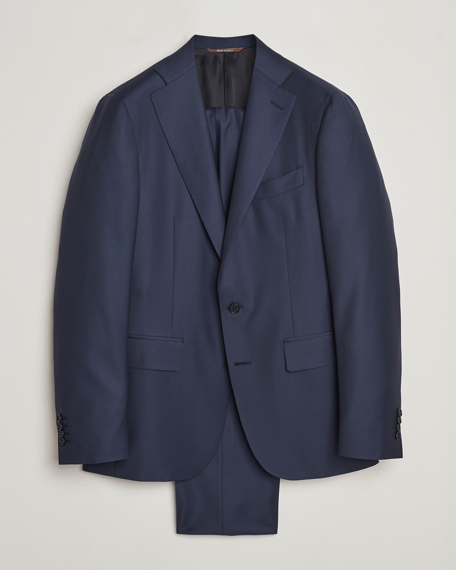 Herren | Anzüge | Canali | Capri Super 130s Wool Suit Navy