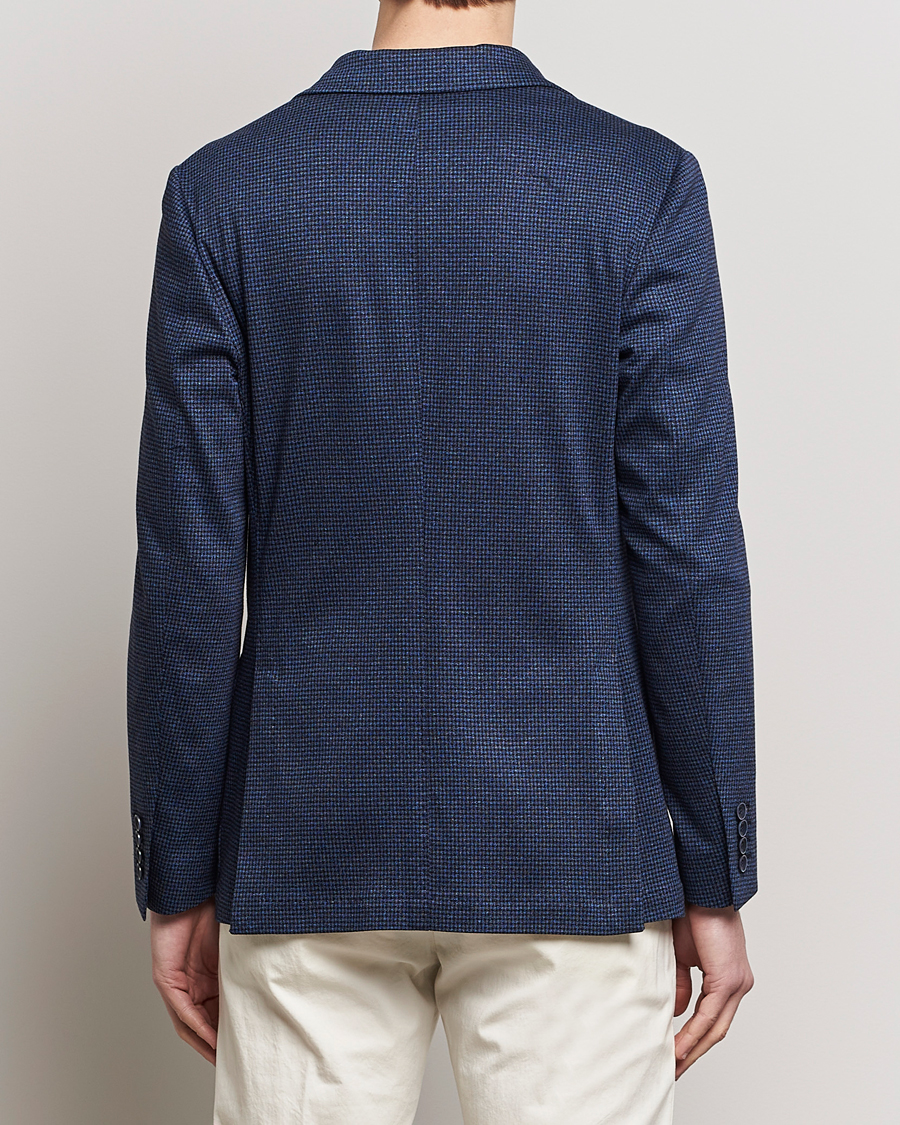 Herren | Sakkos | Canali | Micro Check Jersey Blazer Navy