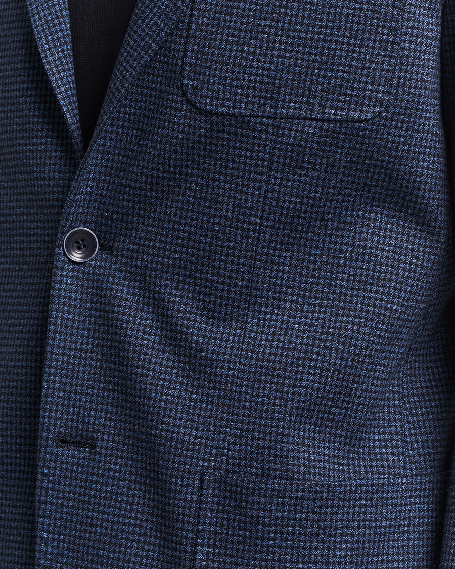 Herren | Sakkos | Canali | Micro Check Jersey Blazer Navy