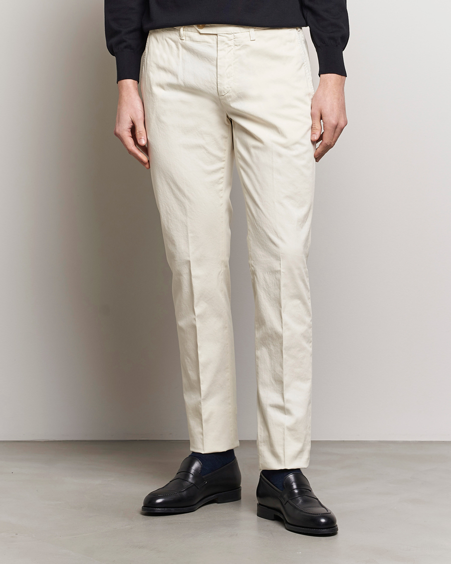 Herr |  | Canali | Cotton Stretch Chinos Off White