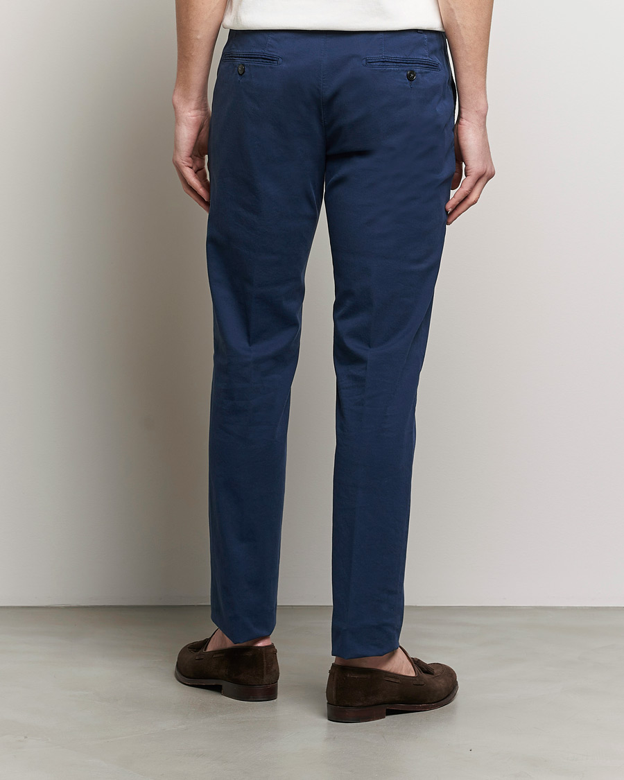 Herren | Hosen | Canali | Cotton Stretch Chinos Dark Blue