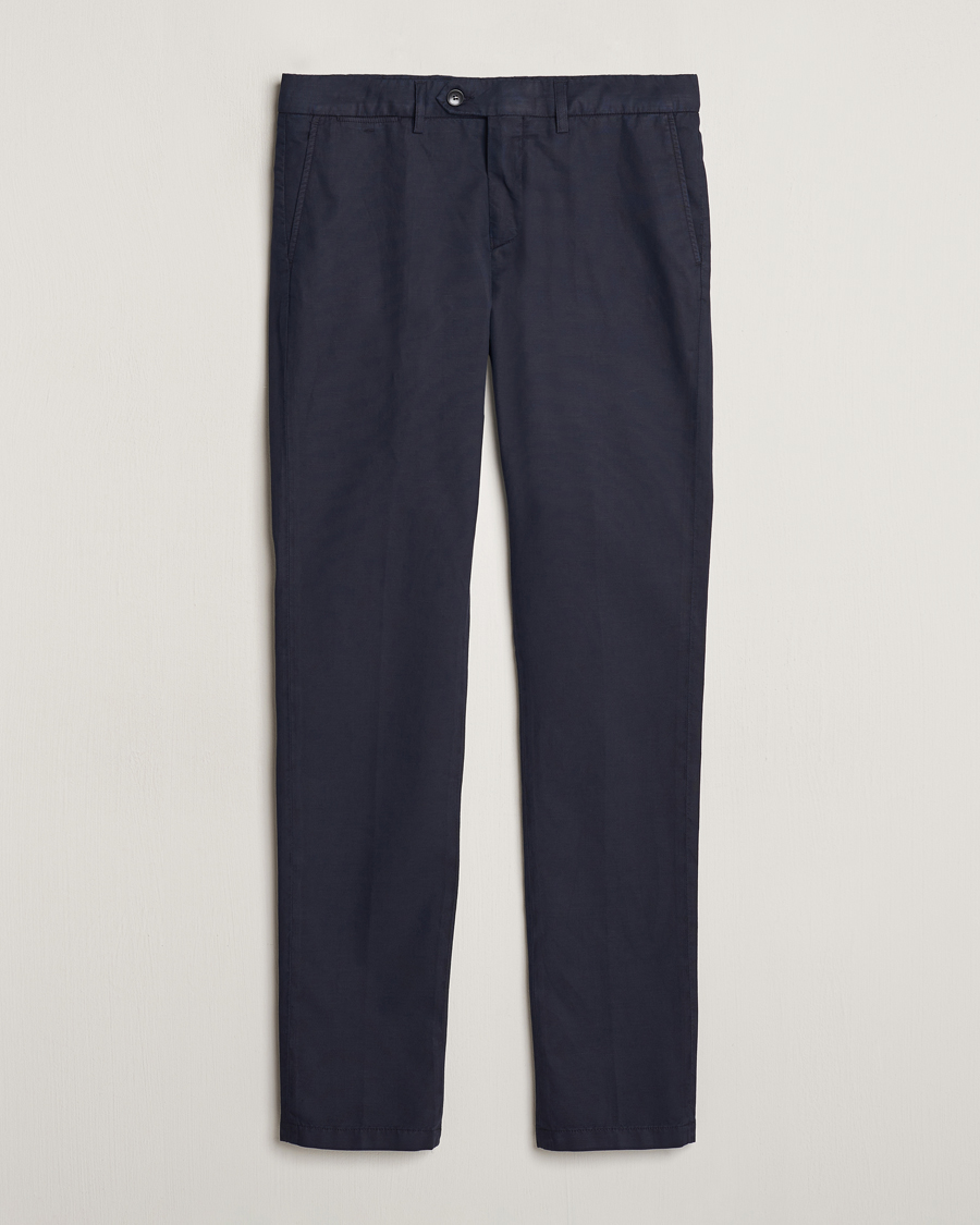 Herren | Hosen | Canali | Cotton/Linen Trousers Navy