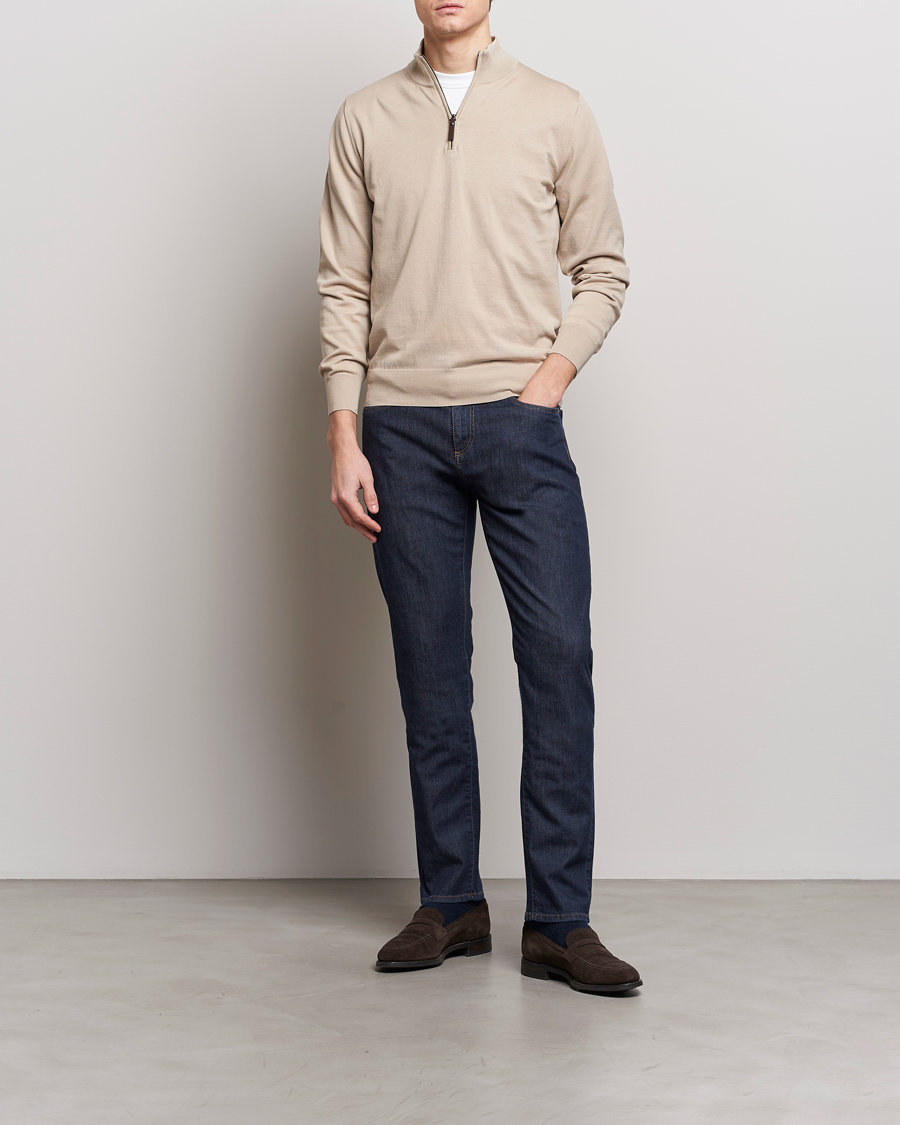 Herren | Jeans | Canali | Slim Fit 5-Pocket Jeans Dark Indigo