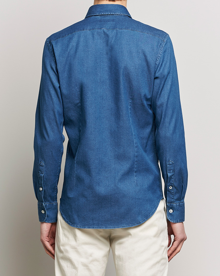 Herren | Hemden | Canali | Slim Fit Denim Shirt Medium Washed