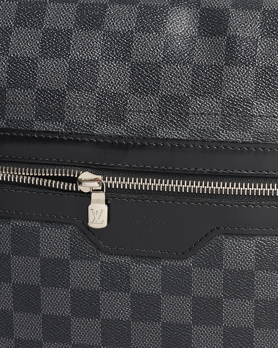 Herren | Louis Vuitton Pre-Owned Daniel MM Satchel Leather Bag Damier Graphite | Louis Vuitton Pre-Owned | Daniel MM Satchel Leather Bag Damier Graphite