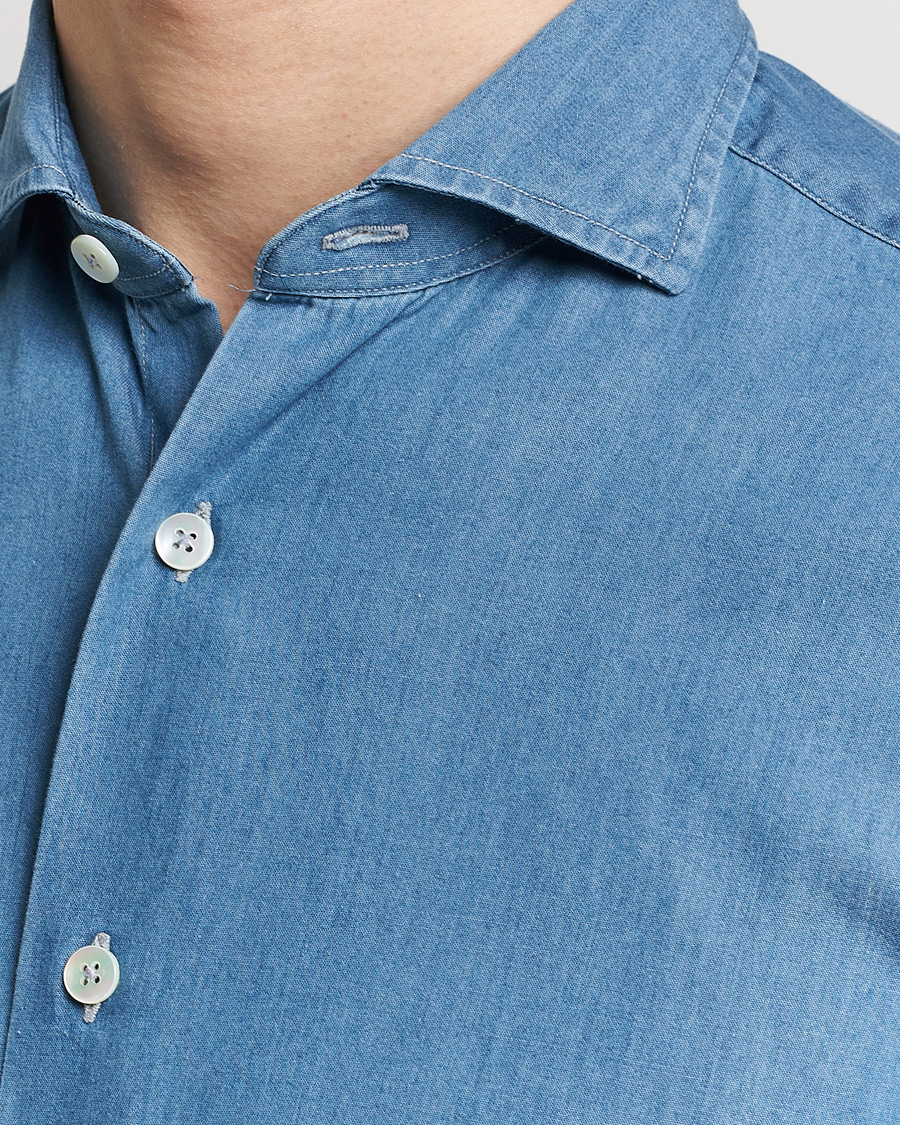 Herren | Hemden | Grigio | Denim Shirt Medium Blue
