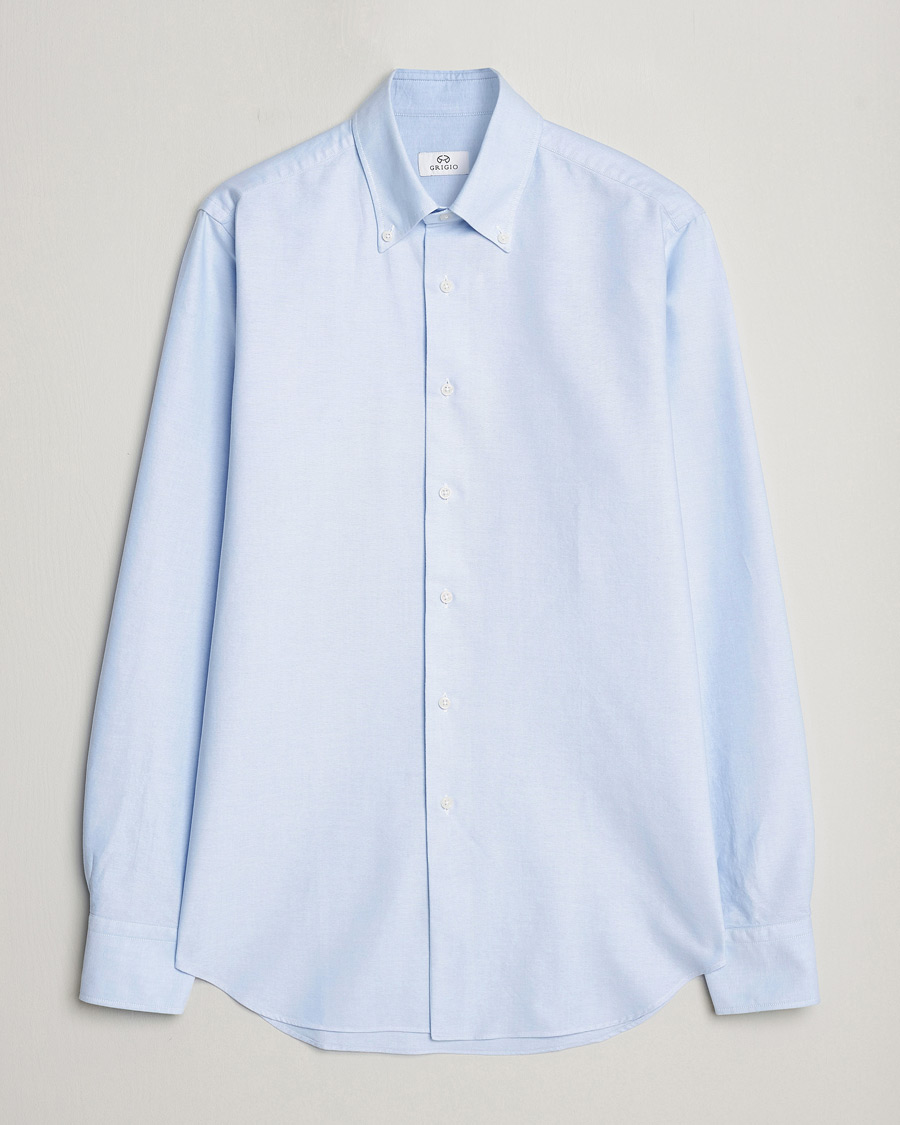 Herren | Hemden | Grigio | Oxford Button Down Shirt Light Blue