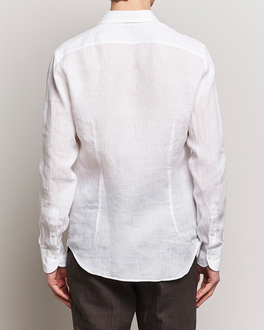 Herren | Hemden | Grigio | Linen Casual Shirt White