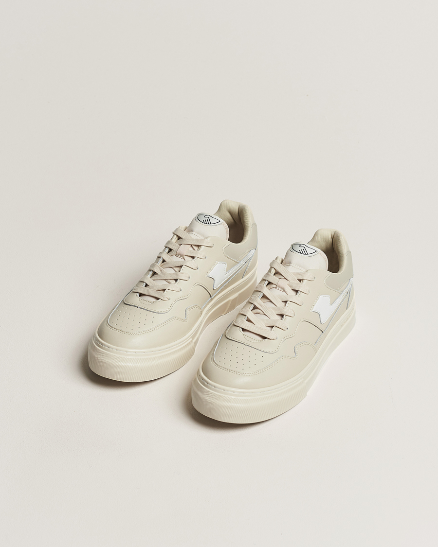 Herren |  | Stepney Workers Club | Pearl S-Strike Leather Sneaker Ecru/White