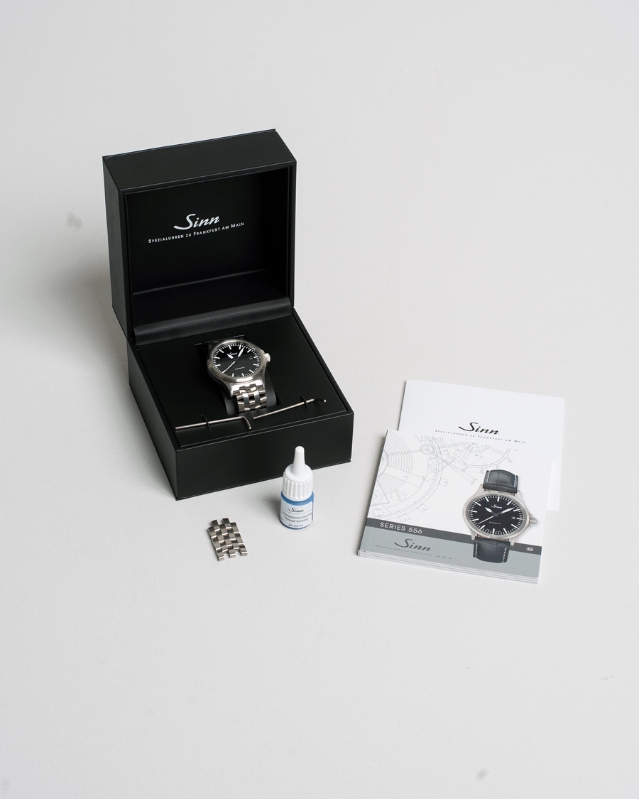 Herren | Sinn Pre-Owned 556 Stainless Steal 38,5 Black Silver | Sinn Pre-Owned | 556 Stainless Steal 38,5 Black Silver