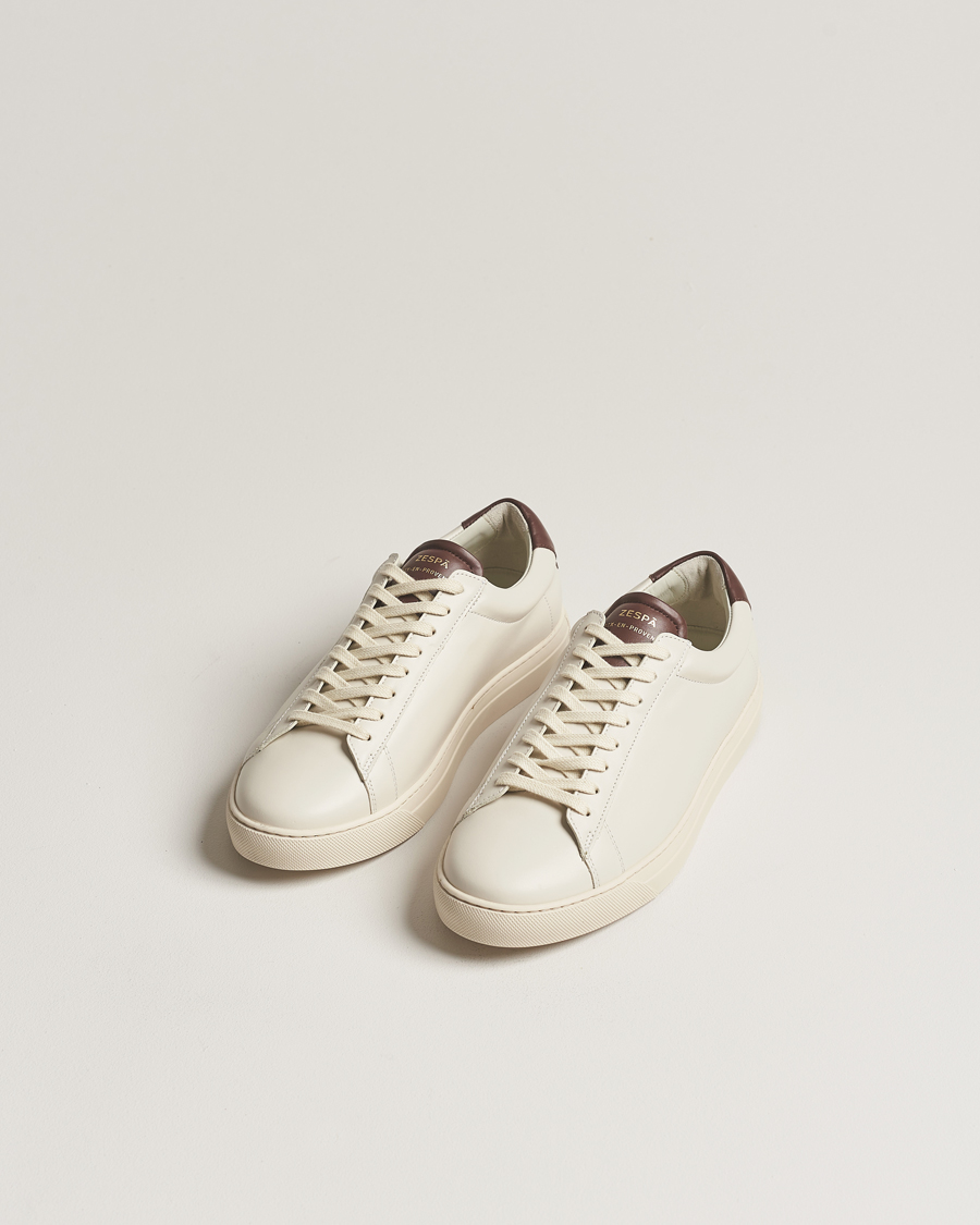 Herren | Kategorie | Zespà | ZSP4 Nappa Leather Sneakers Off White/Brown