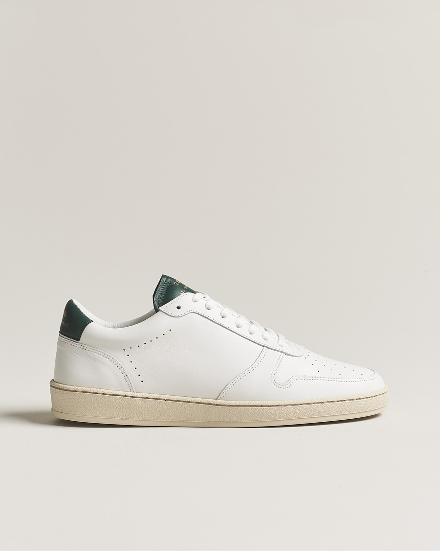 Herren | Zespà ZSP23 APLA Leather Sneakers White/Dark Green | Zespà | ZSP23 APLA Leather Sneakers White/Dark Green