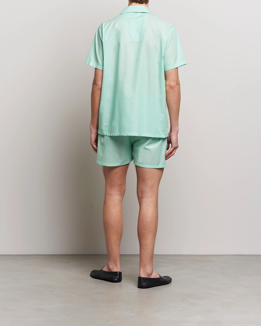 Herren | Loungewear-Abteilung | Derek Rose | Shortie Cotton Pyjama Set Mint