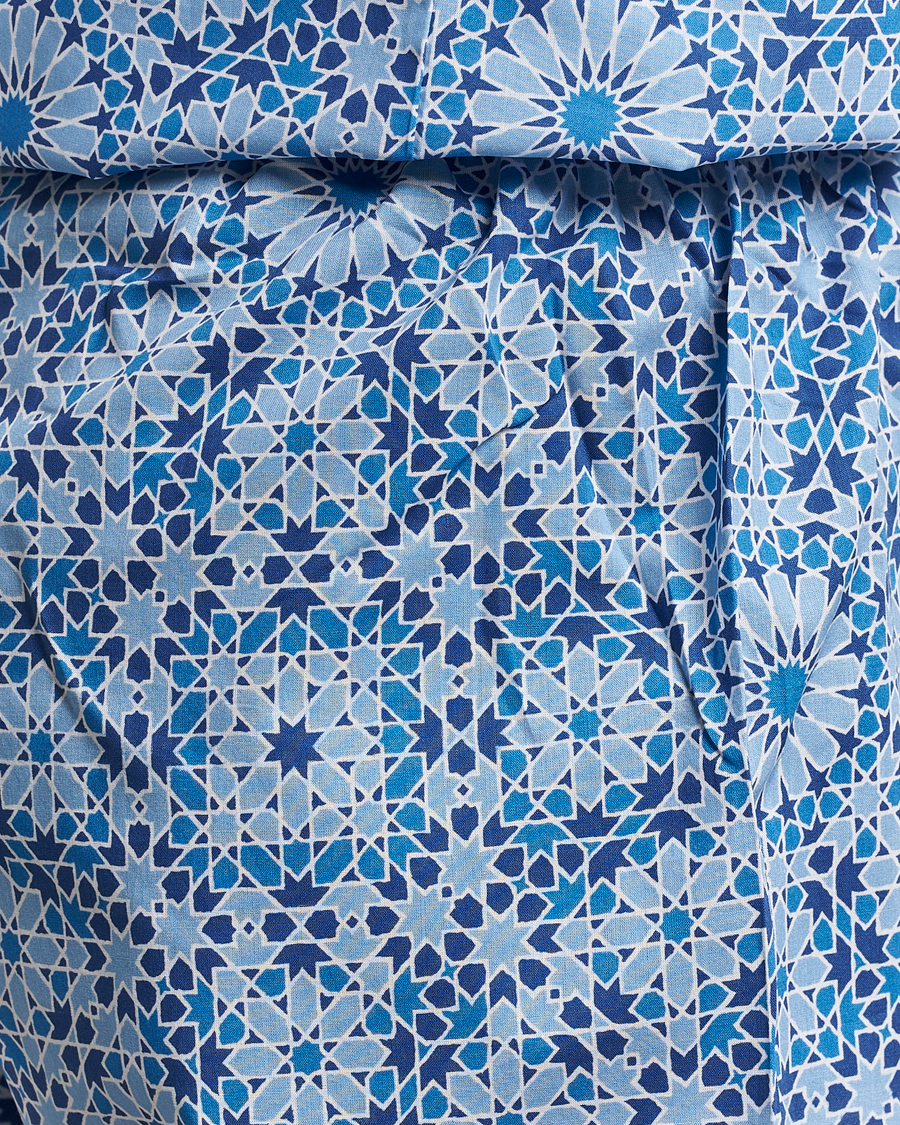 Herren | Schlafanzüge & Bademäntel | Derek Rose | Shortie Printed Cotton Pyjama Set Blue