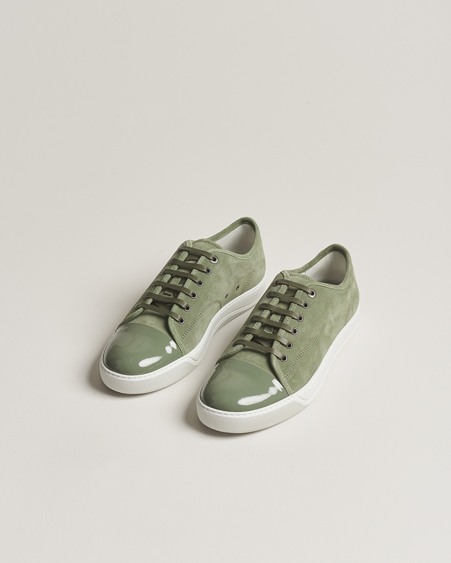 Herren | Sneaker mit niedrigem Schaft | Lanvin | Patent Cap Toe Sneaker Green