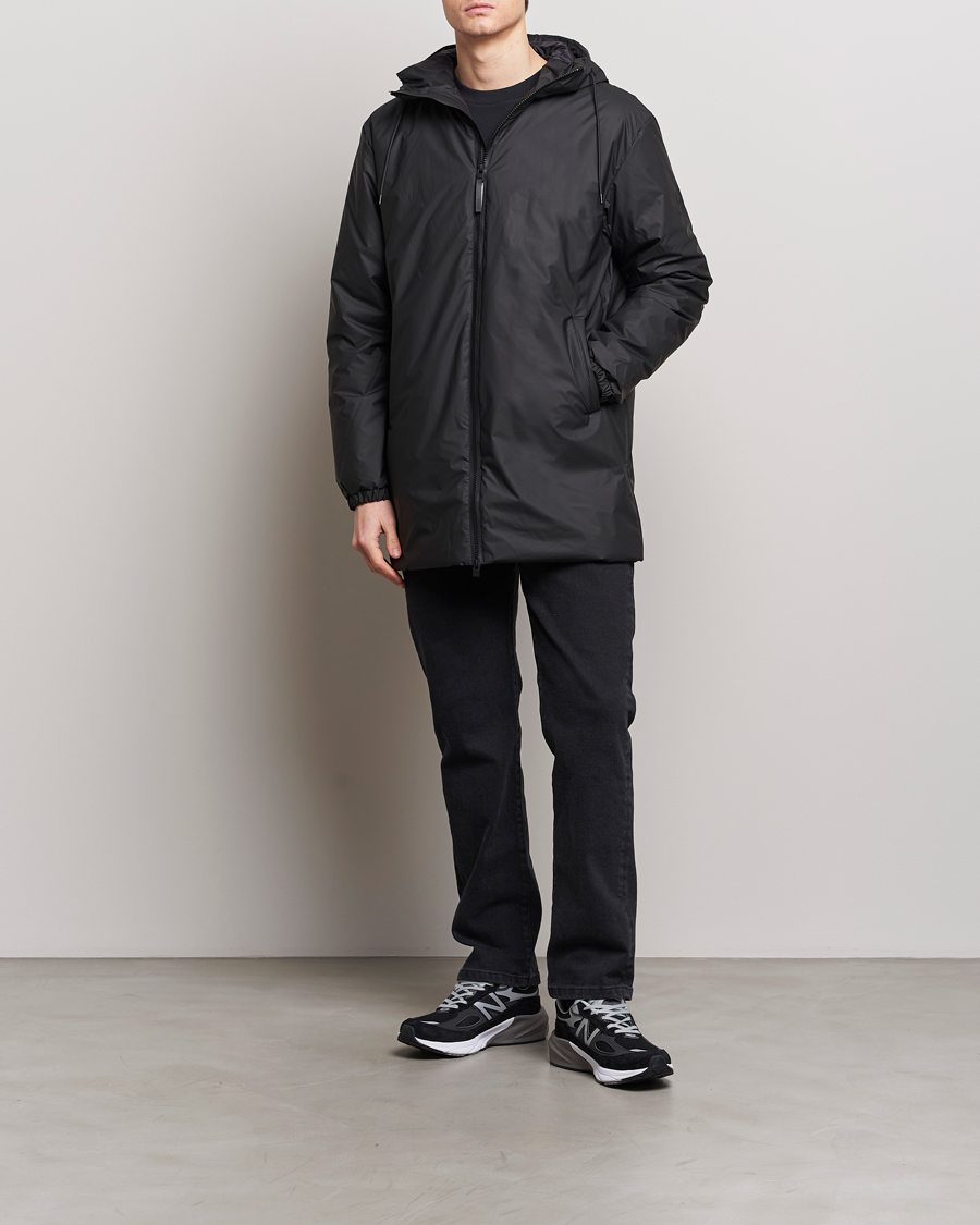 Herren | Jacken | RAINS | Lohja Hooded Car Coat Black