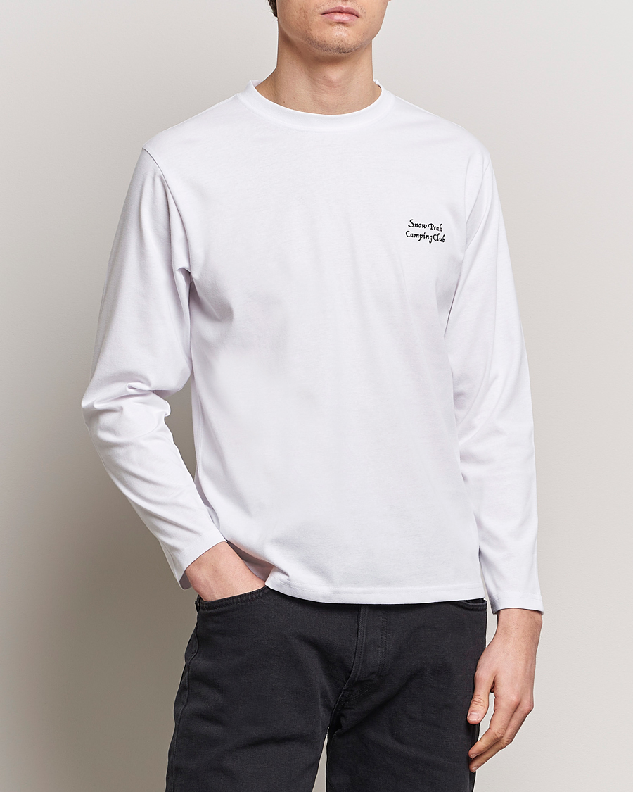 Herren | Langarm T-Shirt | Snow Peak | Camping Club Long Sleeve T-Shirt White