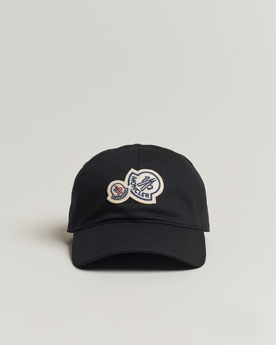 Herren | Moncler Double Logo Baseball Cap Black | Moncler | Double Logo Baseball Cap Black