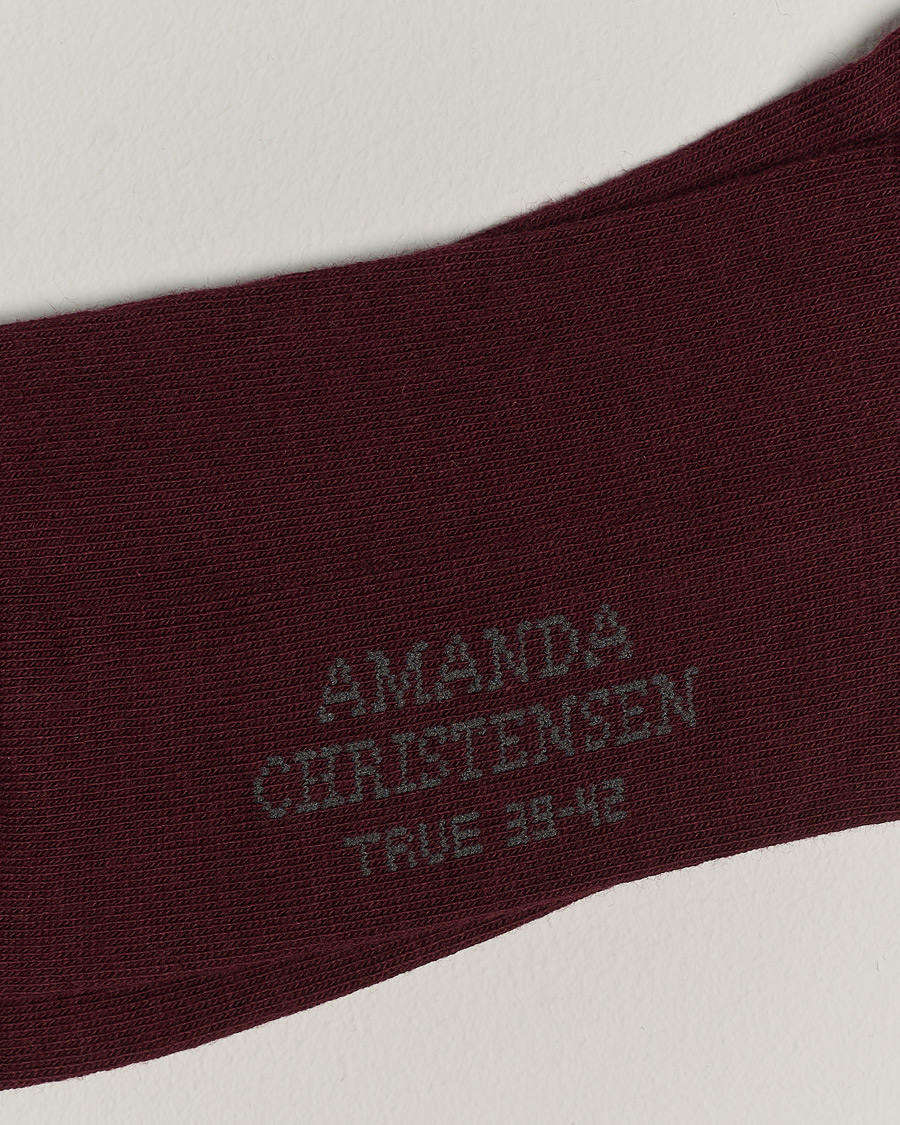 Herren | Amanda Christensen | Amanda Christensen | 3-Pack True Cotton Socks Bordeaux