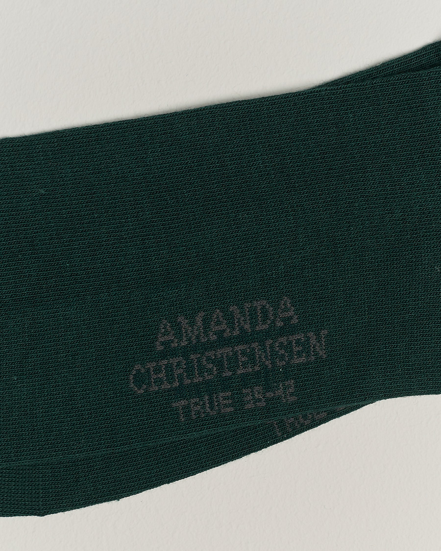 Herren | Amanda Christensen | Amanda Christensen | 3-Pack True Cotton Socks Bottle Green