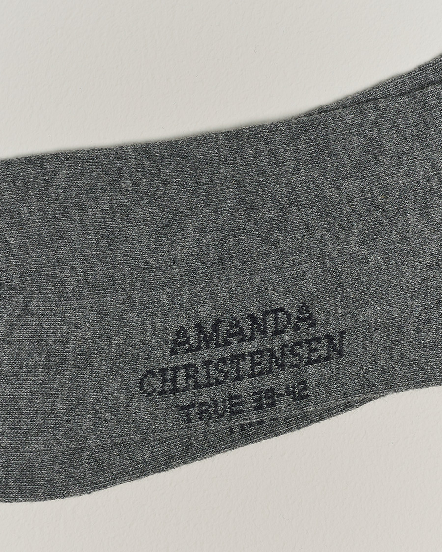 Herren | Amanda Christensen | Amanda Christensen | 3-Pack True Cotton Socks Grey Melange